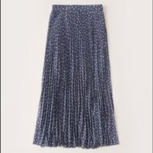 Abercrombie Pleated Chiffon Midi Skirt